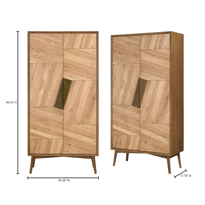 Charleston Small Cabinet Cabinets, Natural / Oak Veneer Over Plywood Cabinet