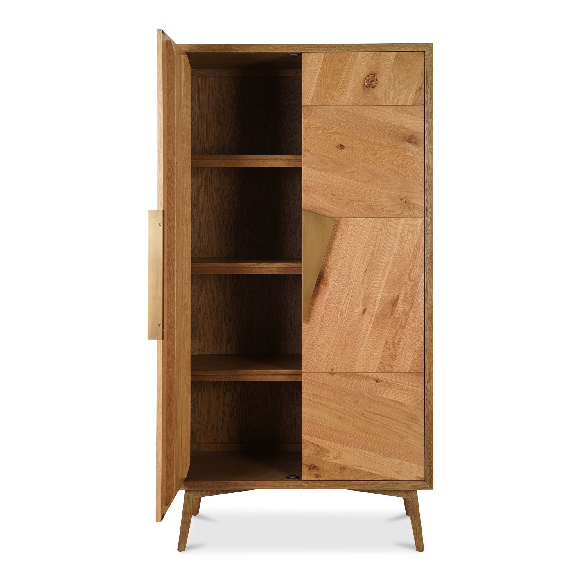 Charleston Small Cabinet Cabinets, Natural / Oak Veneer Over Plywood Cabinet