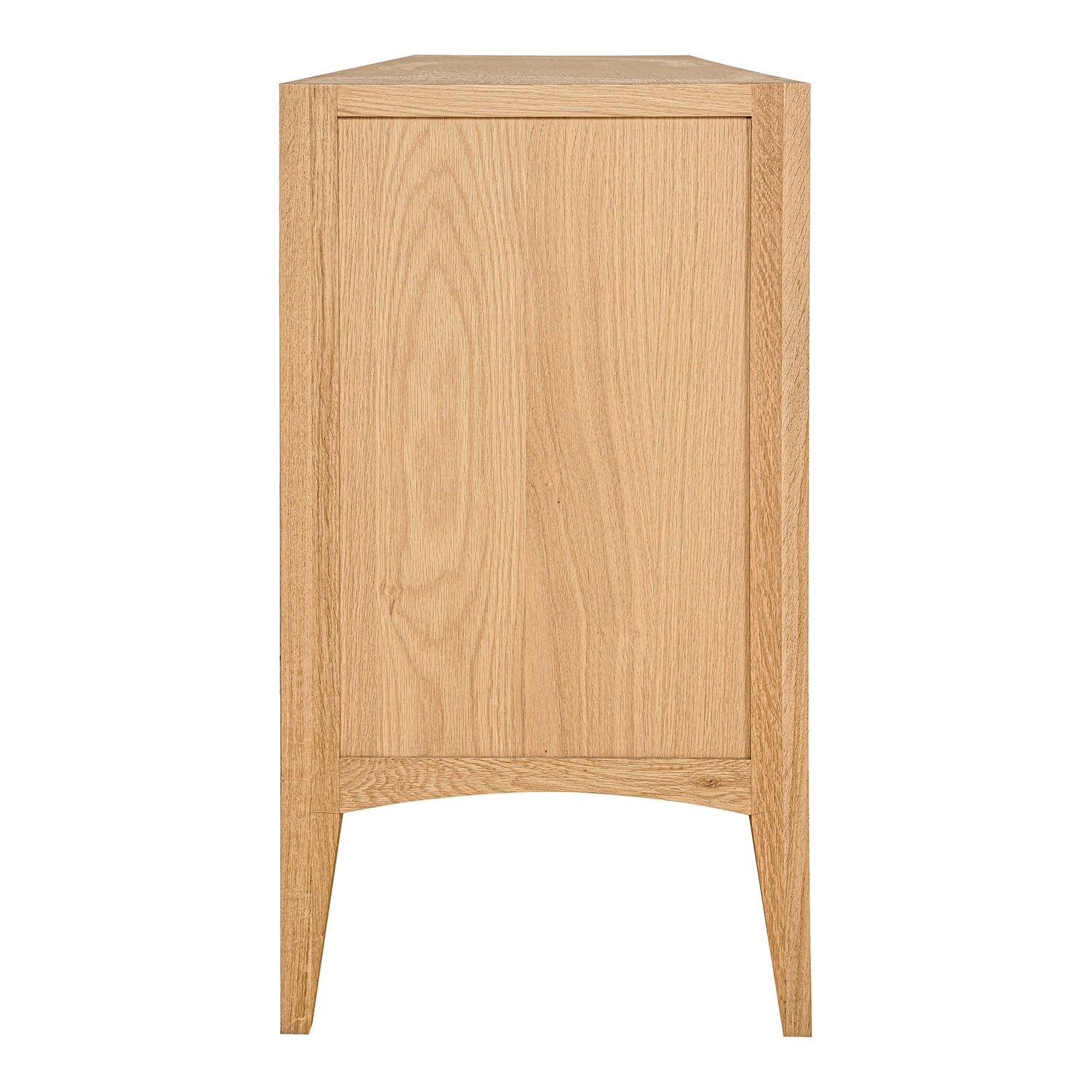 Harris Side Table Side Table, Natural / Tempered Glass Top