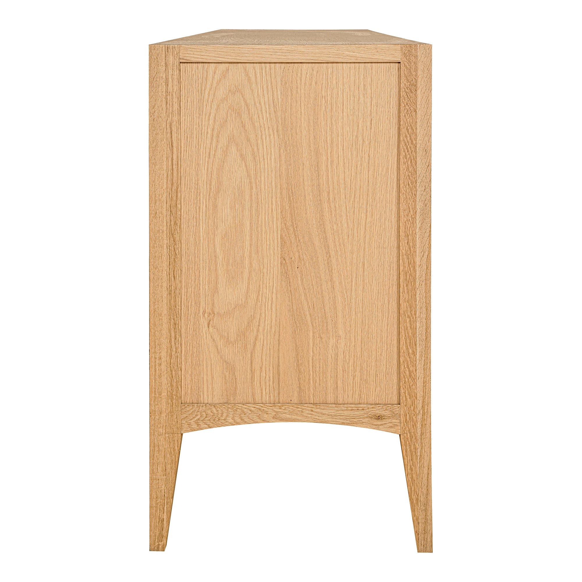 Harris Side Table Side Table, Natural / Tempered Glass Top