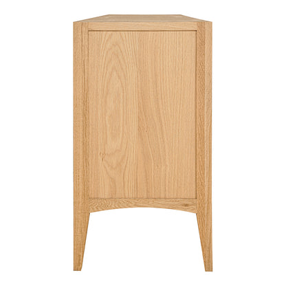 Harris Side Table Side Table, Natural / Tempered Glass Top