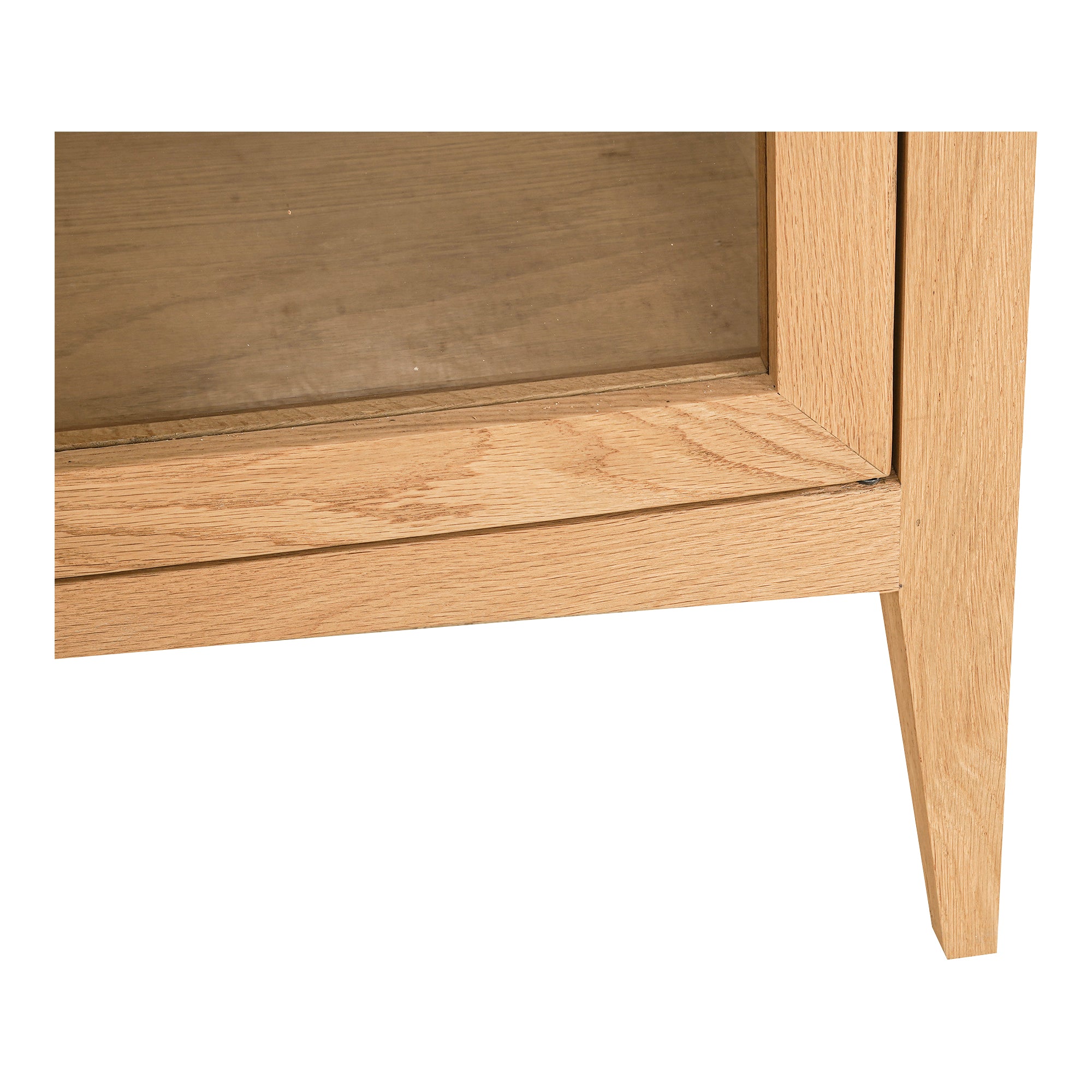 Harris Side Table Side Table, Natural / Tempered Glass Top