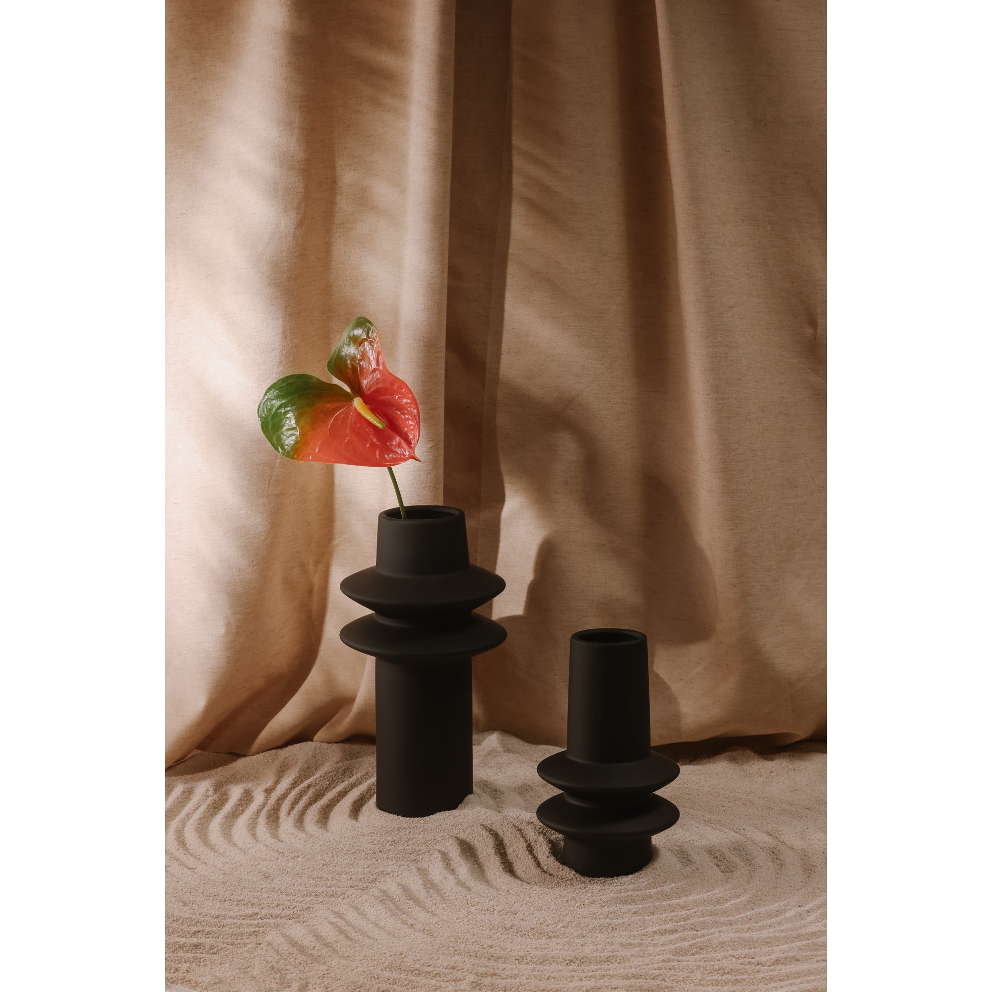 Illustrate Vase Large Black Vases, Black