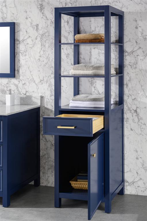 Stylish 21&quot; Blue Linen Cabinet - Quality Craftsmanship With 1-Year Manufacturer Defects Warranty