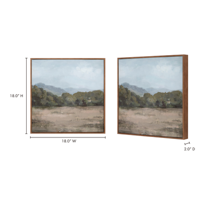 Natural World Framed Painting Paintings, Multicolor / Pine Frame and Stretchers