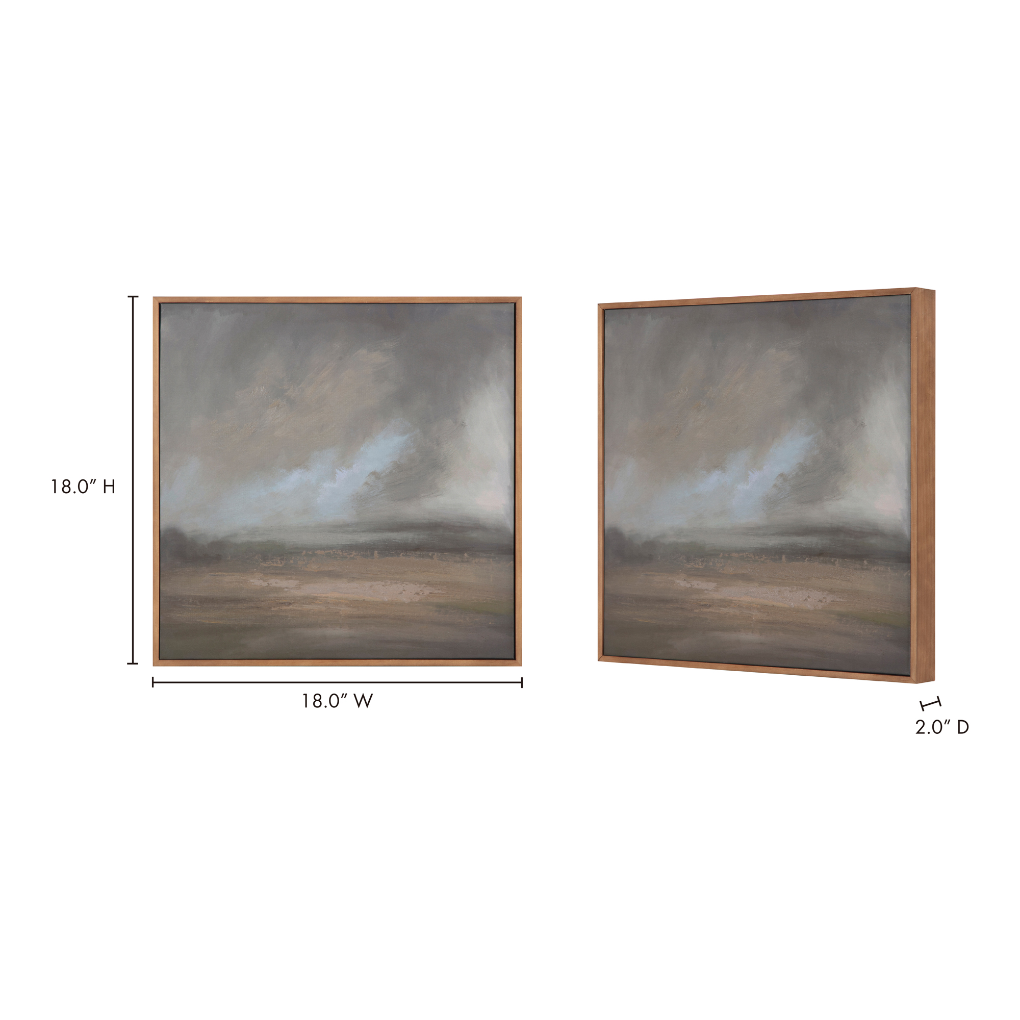 Wild Bluff Framed Painting Paintings, Multicolor / Pine Frame and Stretchers