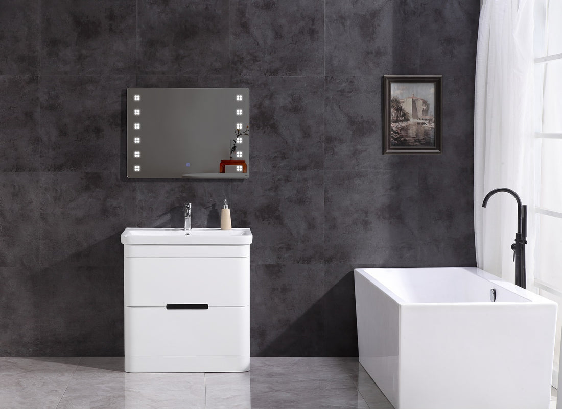 32&quot; Bathroom Vanity With Led Mirror (Wt9329-32-Pvc) - Pvc Construction | 1 Year Manufacture Defects-Parts Only
