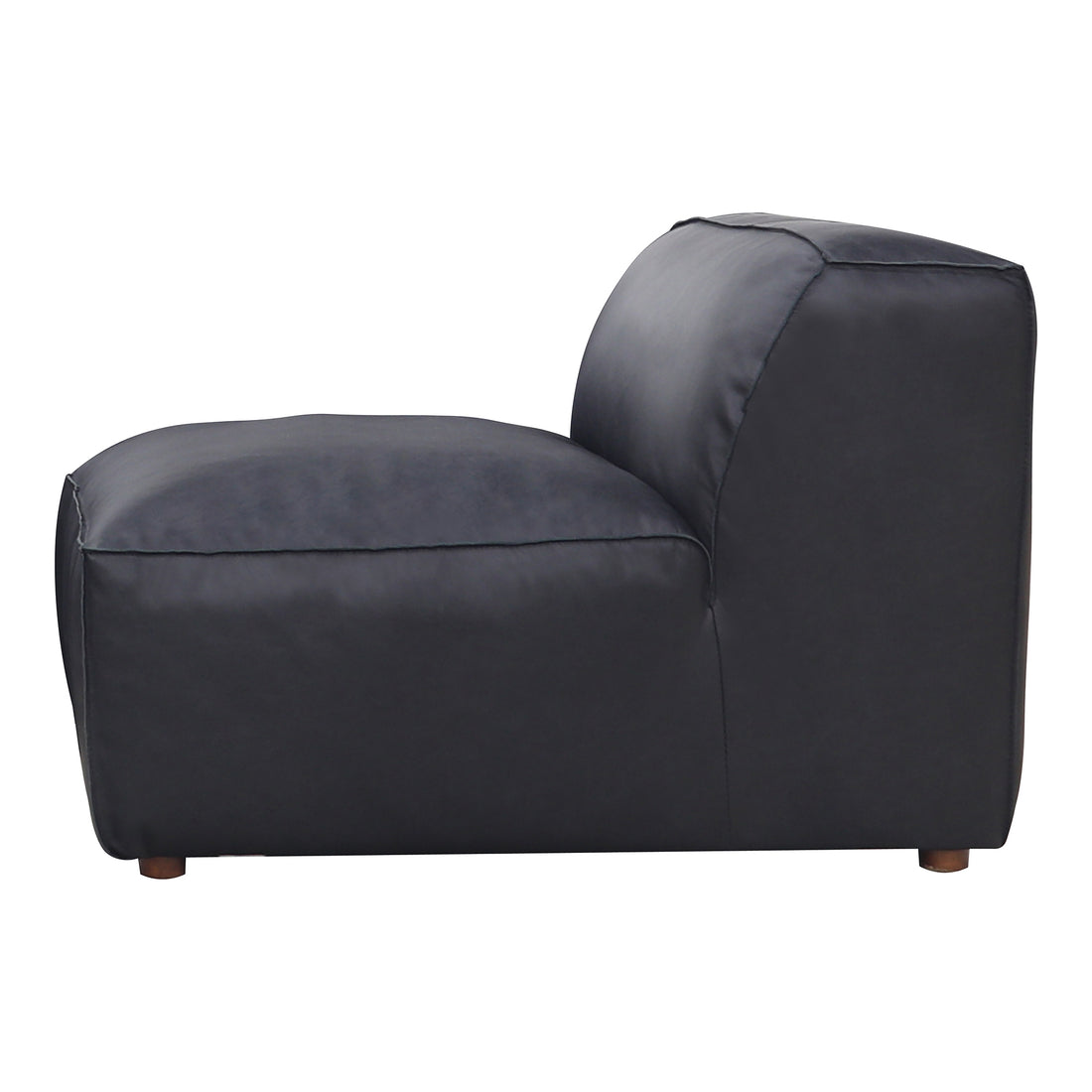 Forma Corner Chair Vantage Black Leather Corner Chairs, Black / Solid Wood and Plywood frame