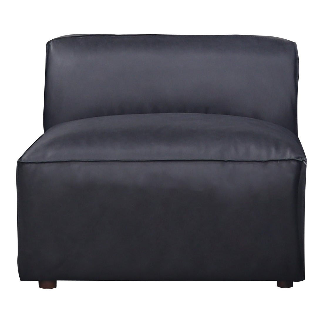 Forma Corner Chair Vantage Black Leather Corner Chairs, Black / Solid Wood and Plywood frame