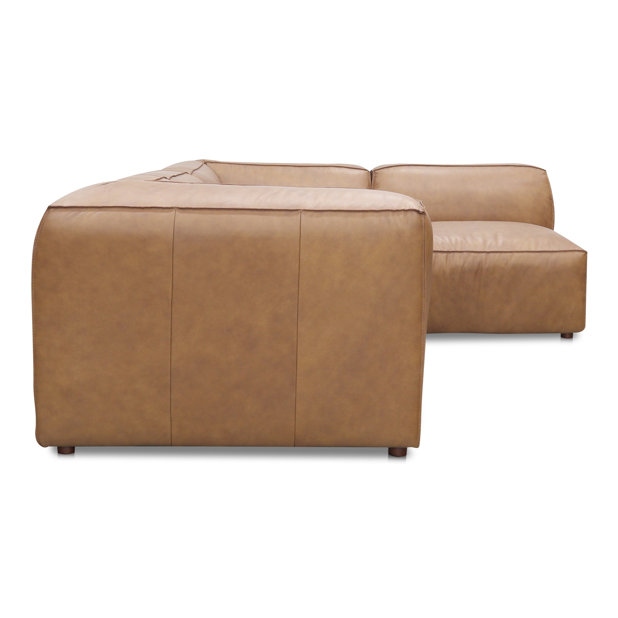 Forma Slipper Chair Sonoran Tan Leather Slipper Chairs, Brown / Solid Wood and Plywood frame