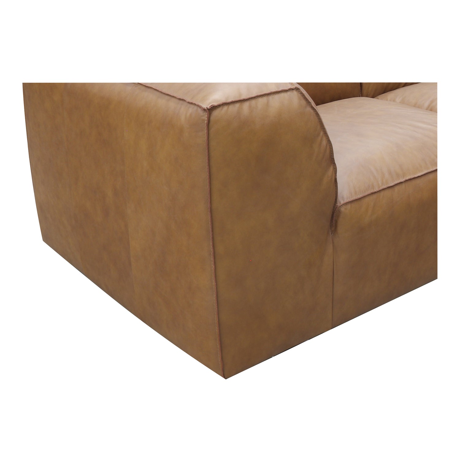 Forma Slipper Chair Sonoran Tan Leather Slipper Chairs, Brown / Solid Wood and Plywood frame