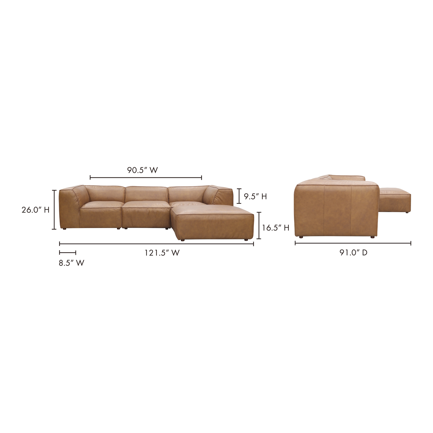 Forma Signature Modular Sectional Modular Sectionals, Brown