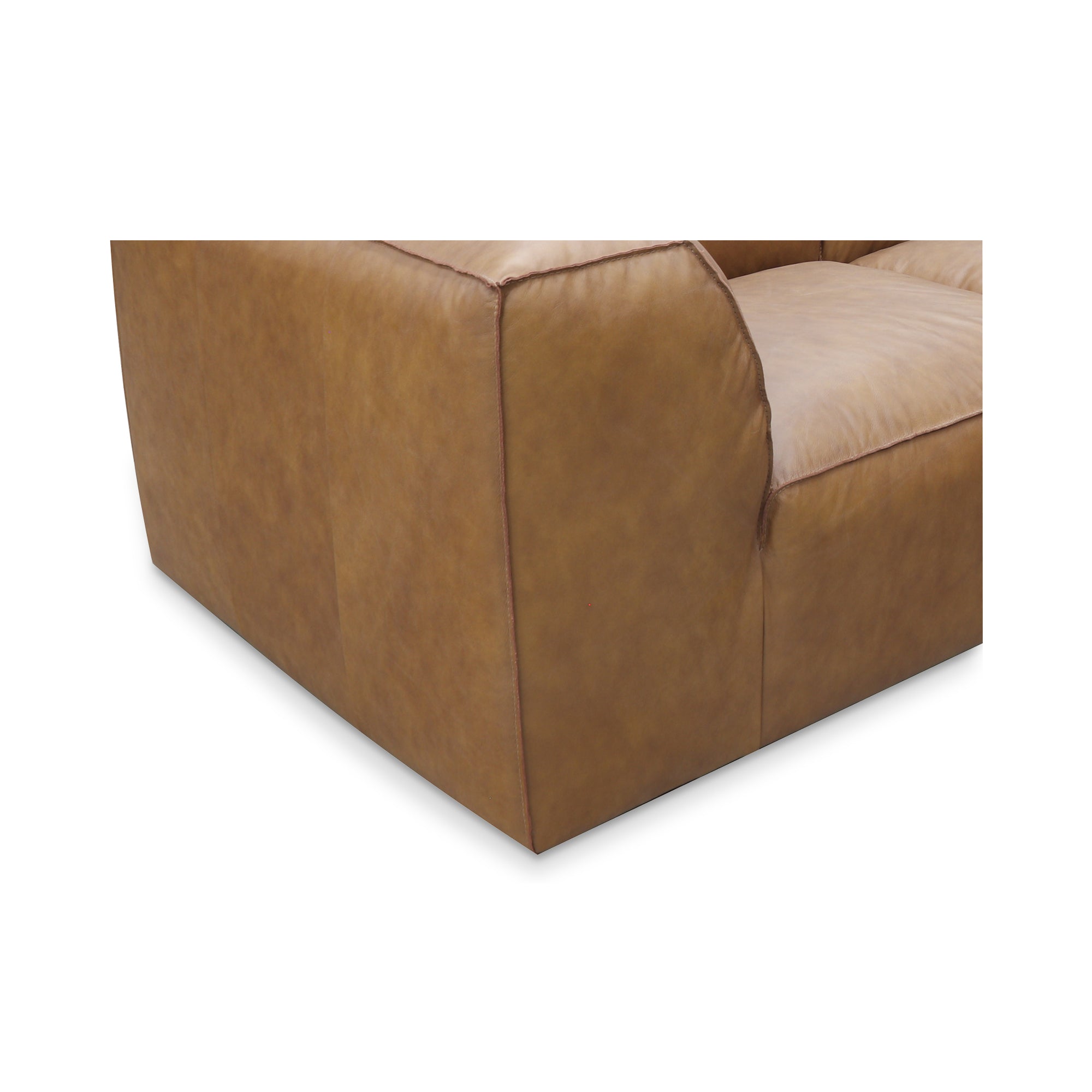 Forma Nook Modular Sectional Sonoran Tan Leather Modular Sectionals, Brown / Solid Wood and Plywood frame