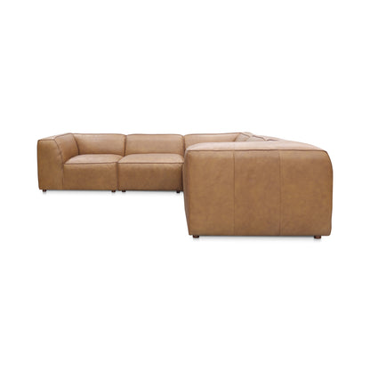 Forma Nook Modular Sectional Sonoran Tan Leather Modular Sectionals, Brown / Solid Wood and Plywood frame