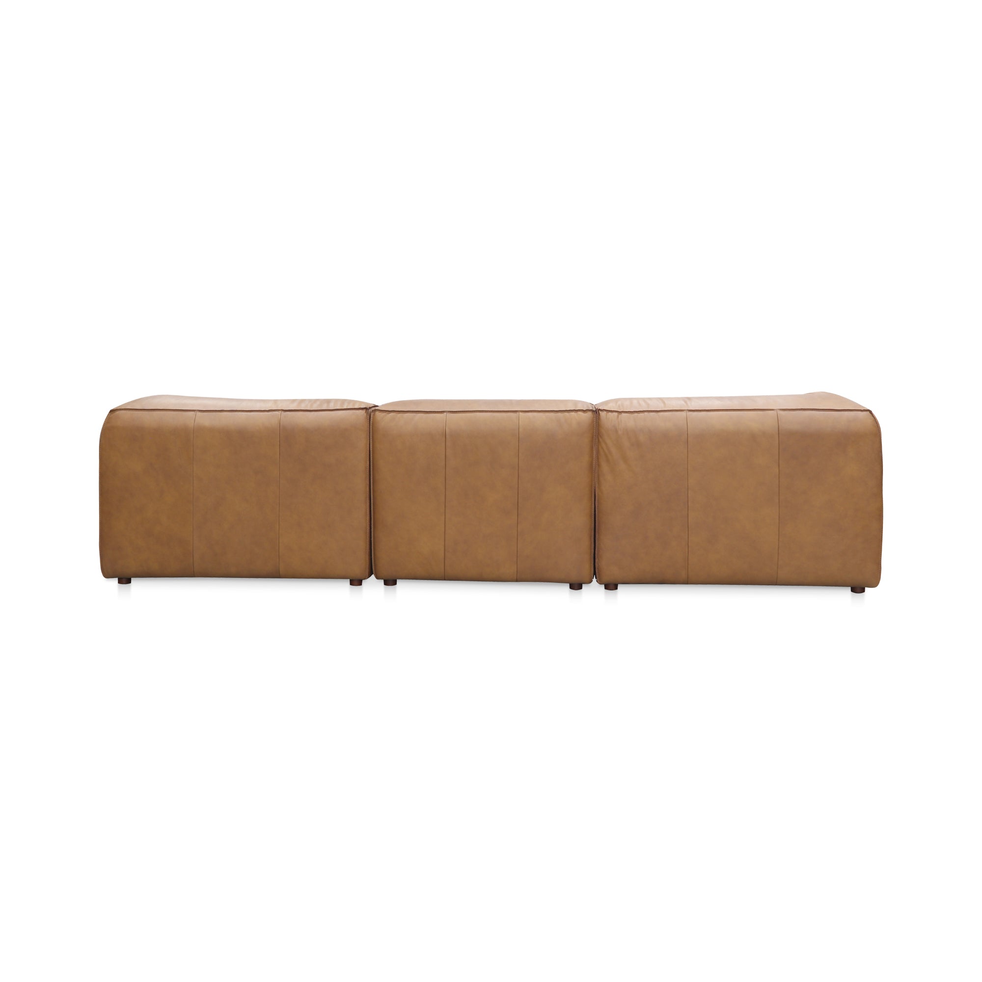 Forma Classic L-Shaped Modular Sectional Sonoran Tan Leather Modular Sectionals, Brown / Solid Wood and Plywood frame