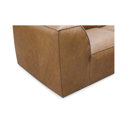 Forma Classic L-Shaped Modular Sectional Sonoran Tan Leather Modular Sectionals, Brown / Solid Wood and Plywood frame