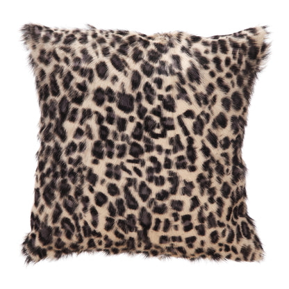 Lam Fur Pillow Large Pillows, Black / 100% Polyester Back