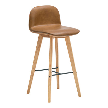 Naples Bar Stool Bar Stools, Grey / Solid Oak and Metal Frame