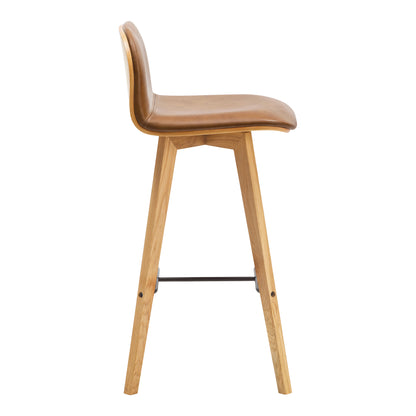 Naples Bar Stool Bar Stools, Grey / Solid Oak and Metal Frame