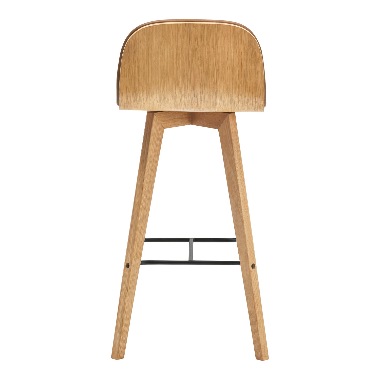 Naples Bar Stool Bar Stools, Grey / Solid Oak and Metal Frame