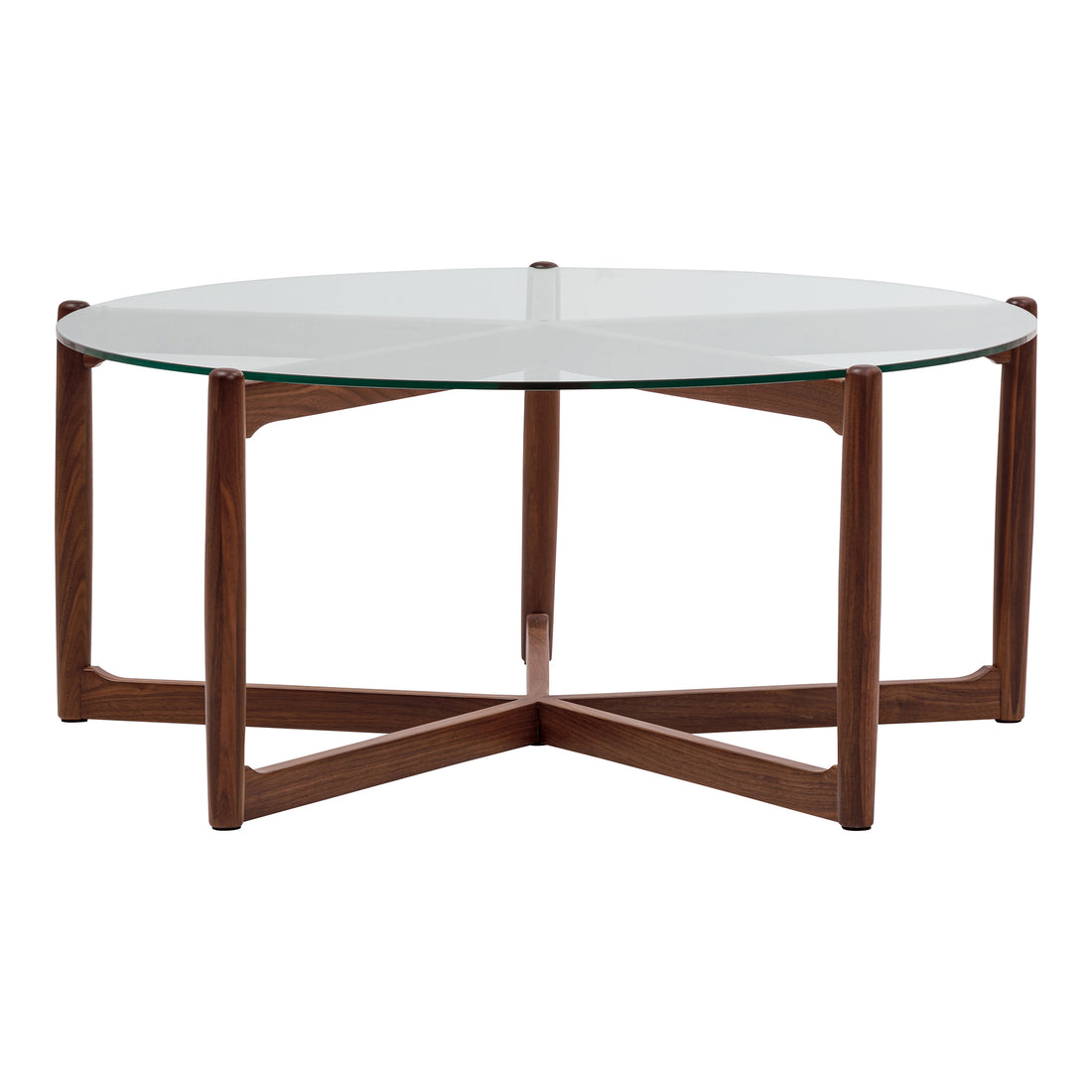 Hettie Coffee Table Coffee Tables, Natural / Tempered Glass Top