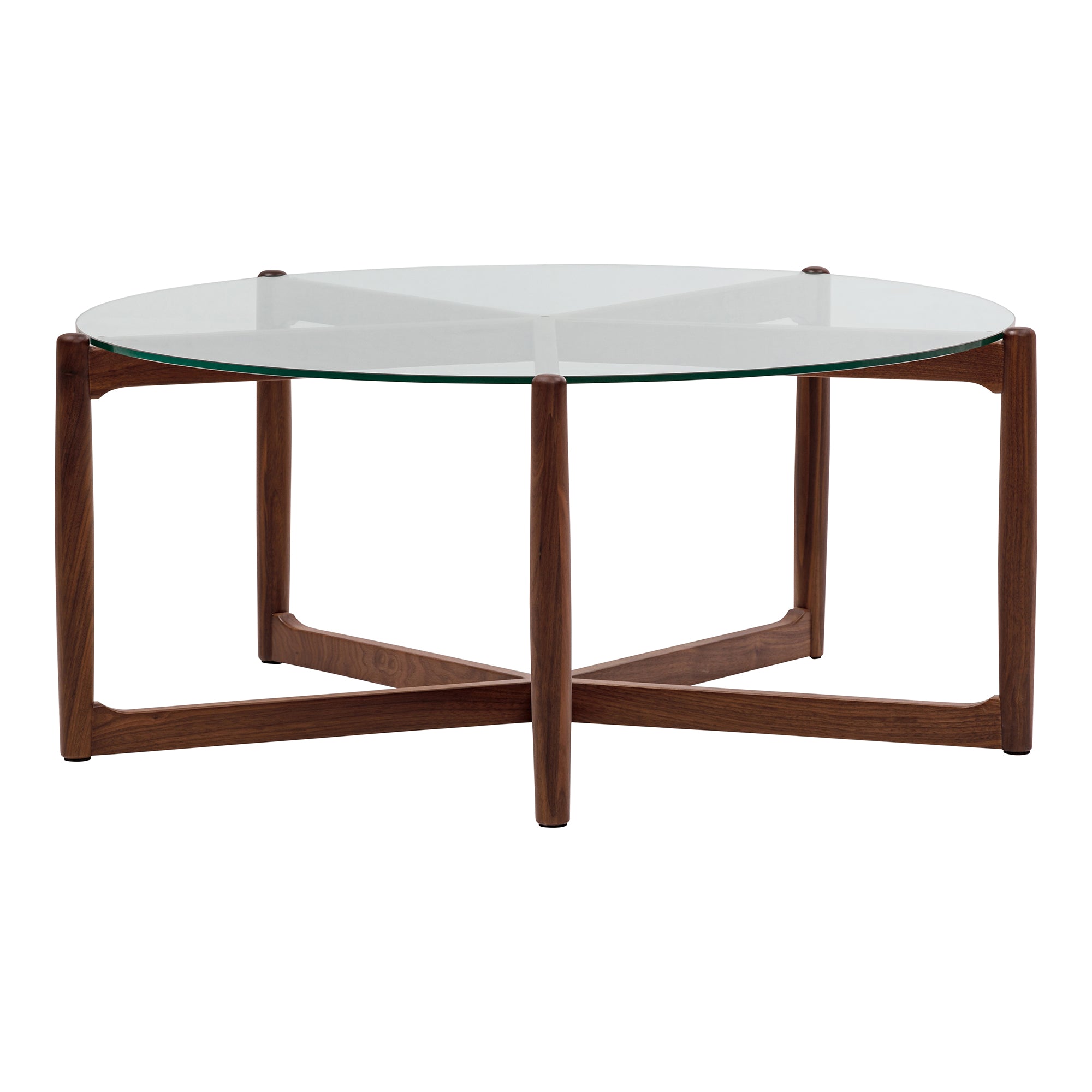 Hettie Coffee Table Coffee Tables, Natural / Tempered Glass Top