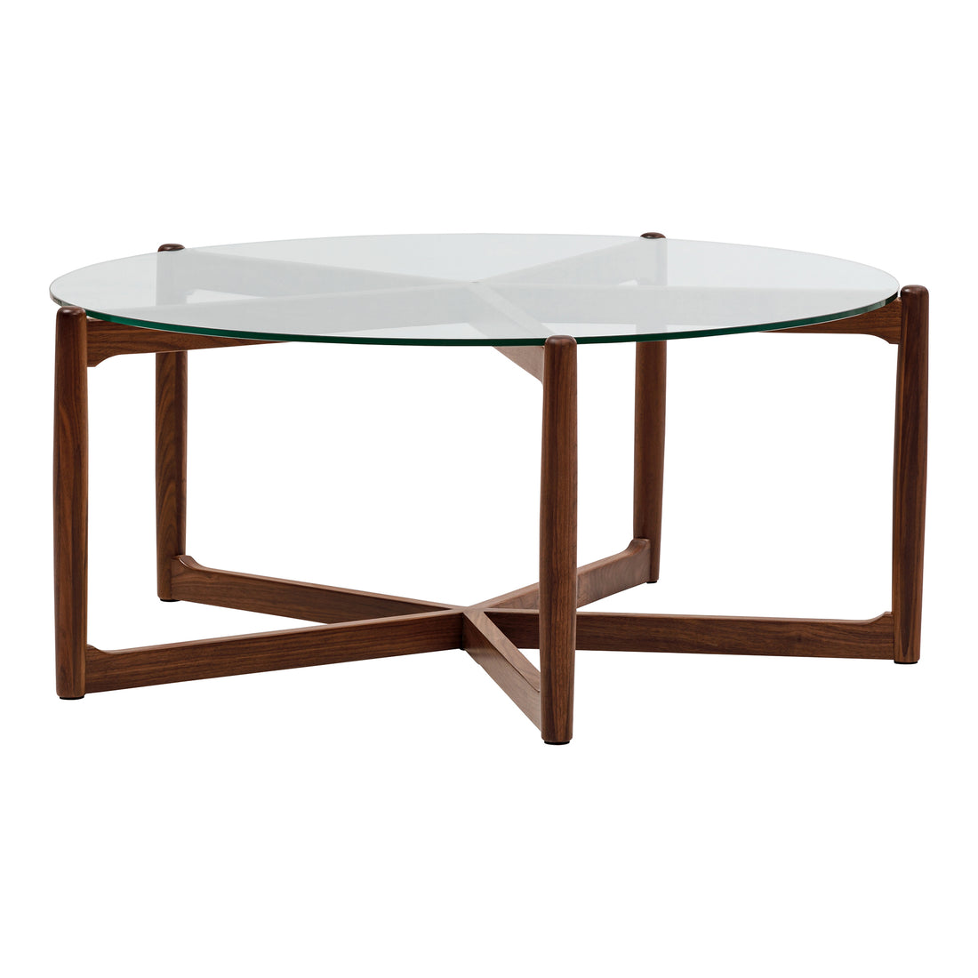 Hettie Coffee Table Coffee Tables, Natural / Tempered Glass Top