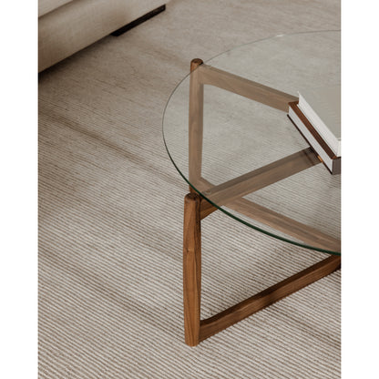 Hettie Coffee Table Coffee Tables, Natural / Tempered Glass Top