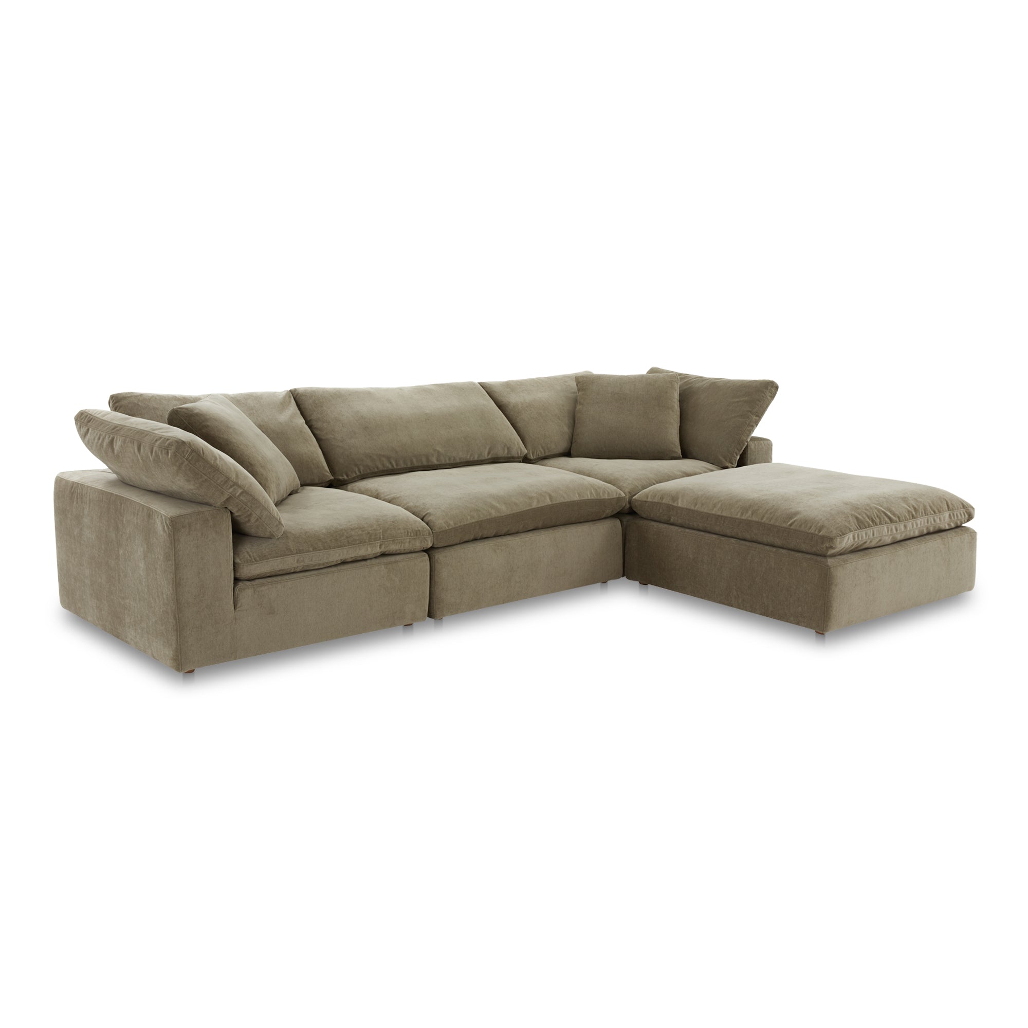 Tera Dream Modular Sectional Desert Sage Modular Sectionals, Green / Wood and Plywood Frame