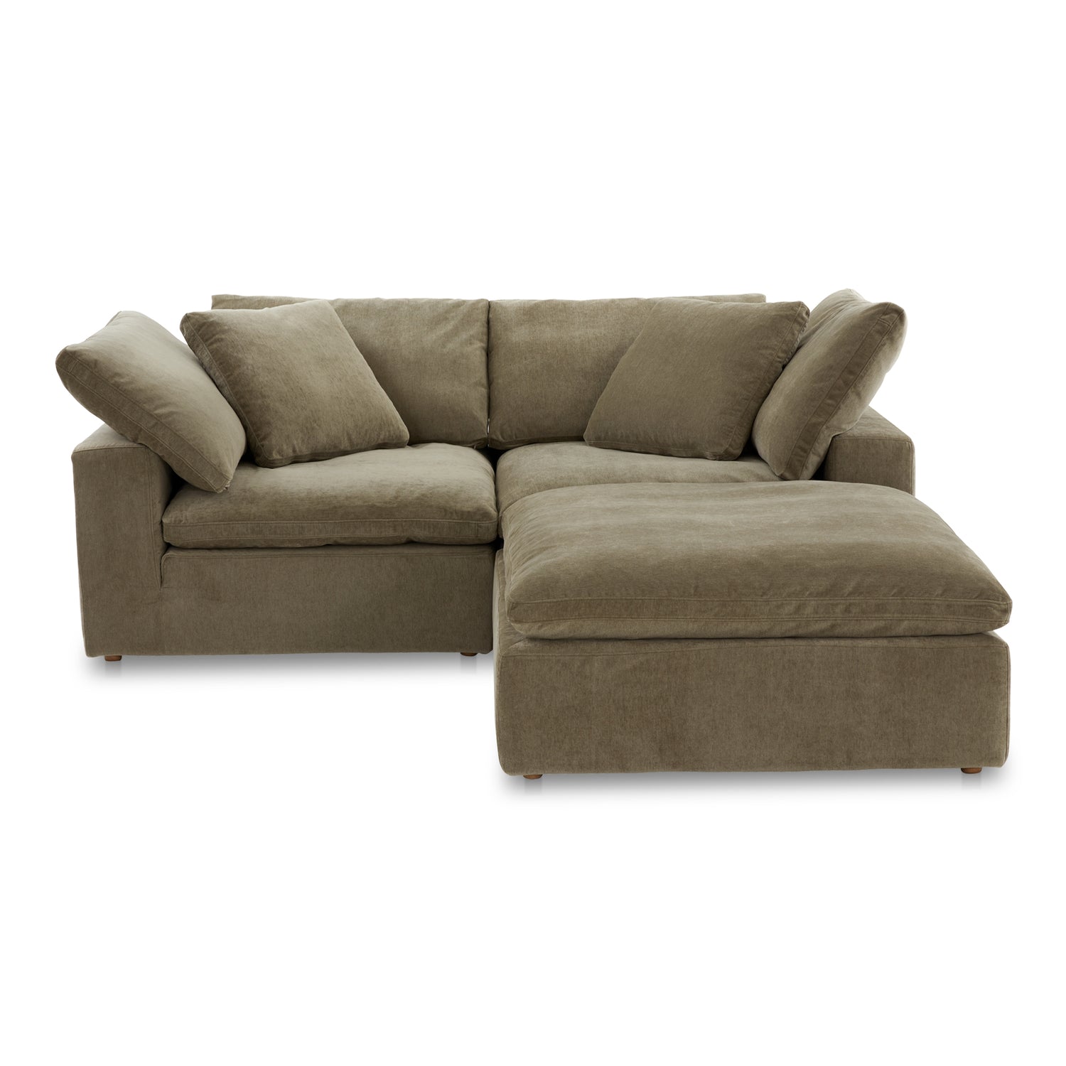 Clive Lounge Modular Sectional Desert Sage Modular Sectionals, Green / Wood and Plywood Frame