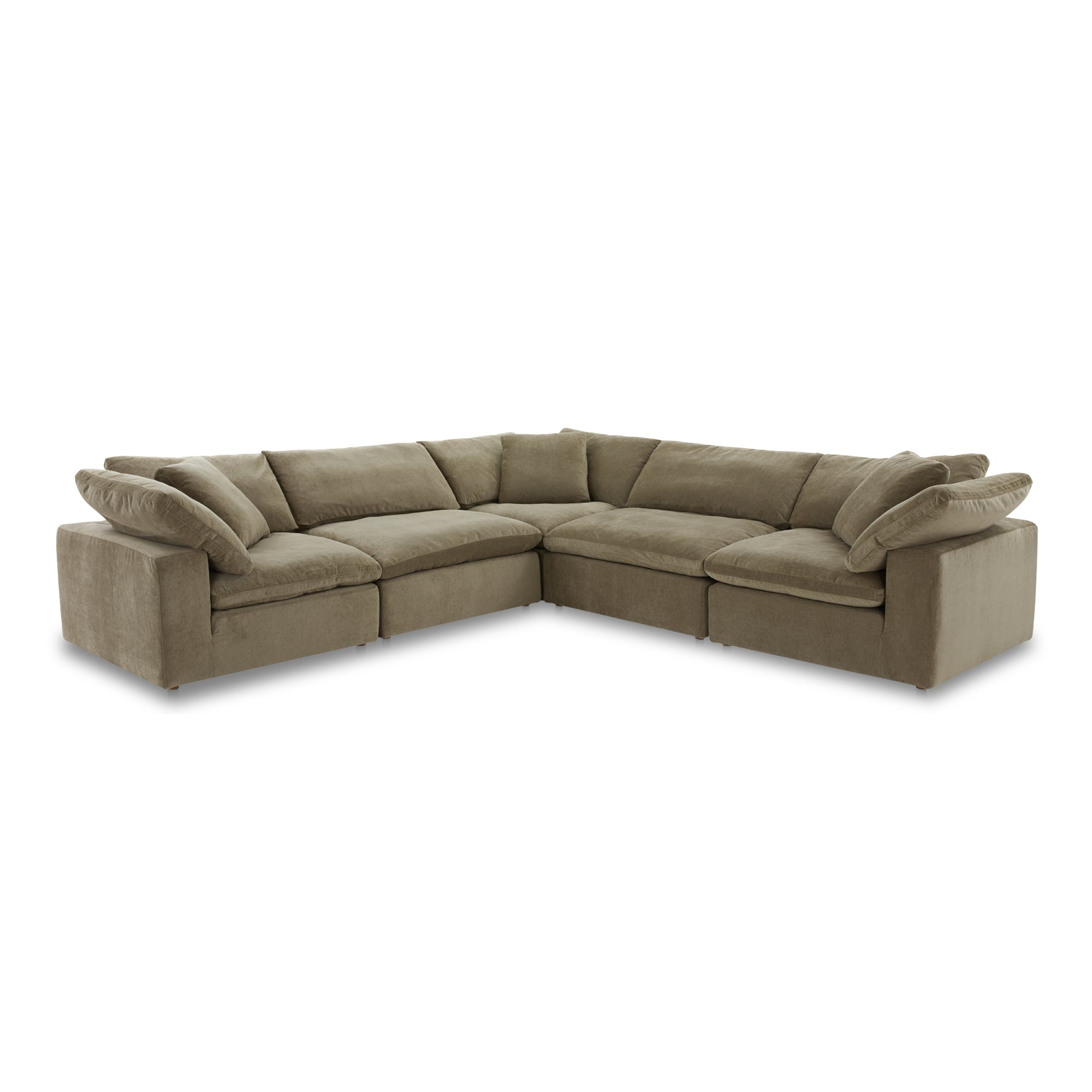 Clive Nook Modular Sectional Desert Sage Modular Sectionals, Green / Wood and Plywood Frame