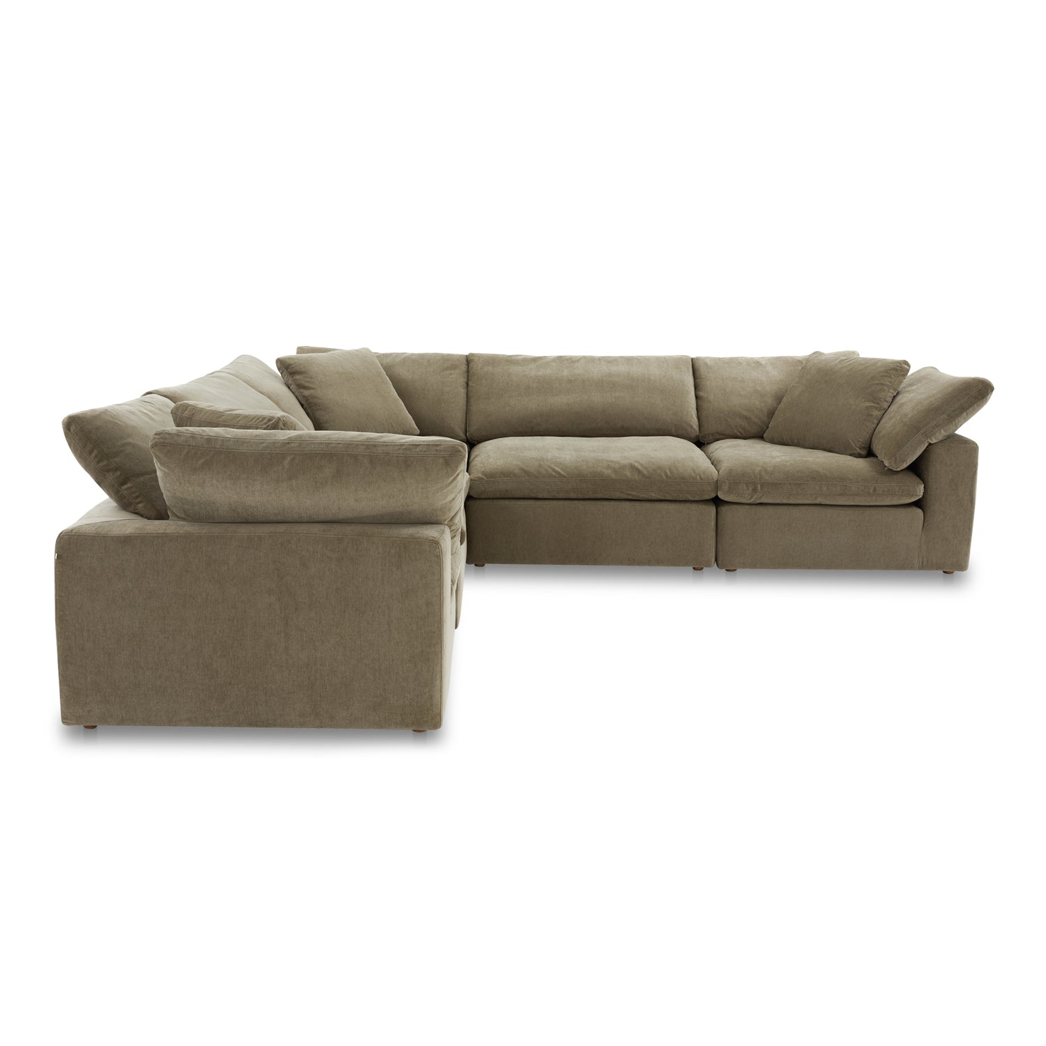 Clive Nook Modular Sectional Desert Sage Modular Sectionals, Green / Wood and Plywood Frame