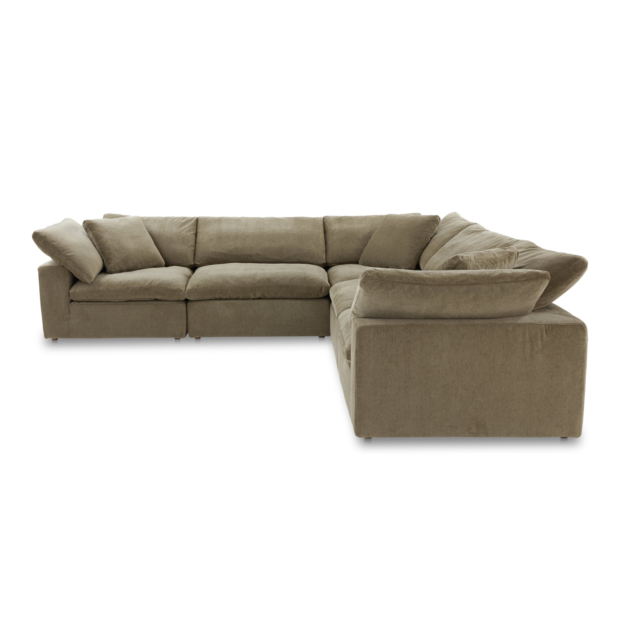 Clive Nook Modular Sectional Desert Sage Modular Sectionals, Green / Wood and Plywood Frame