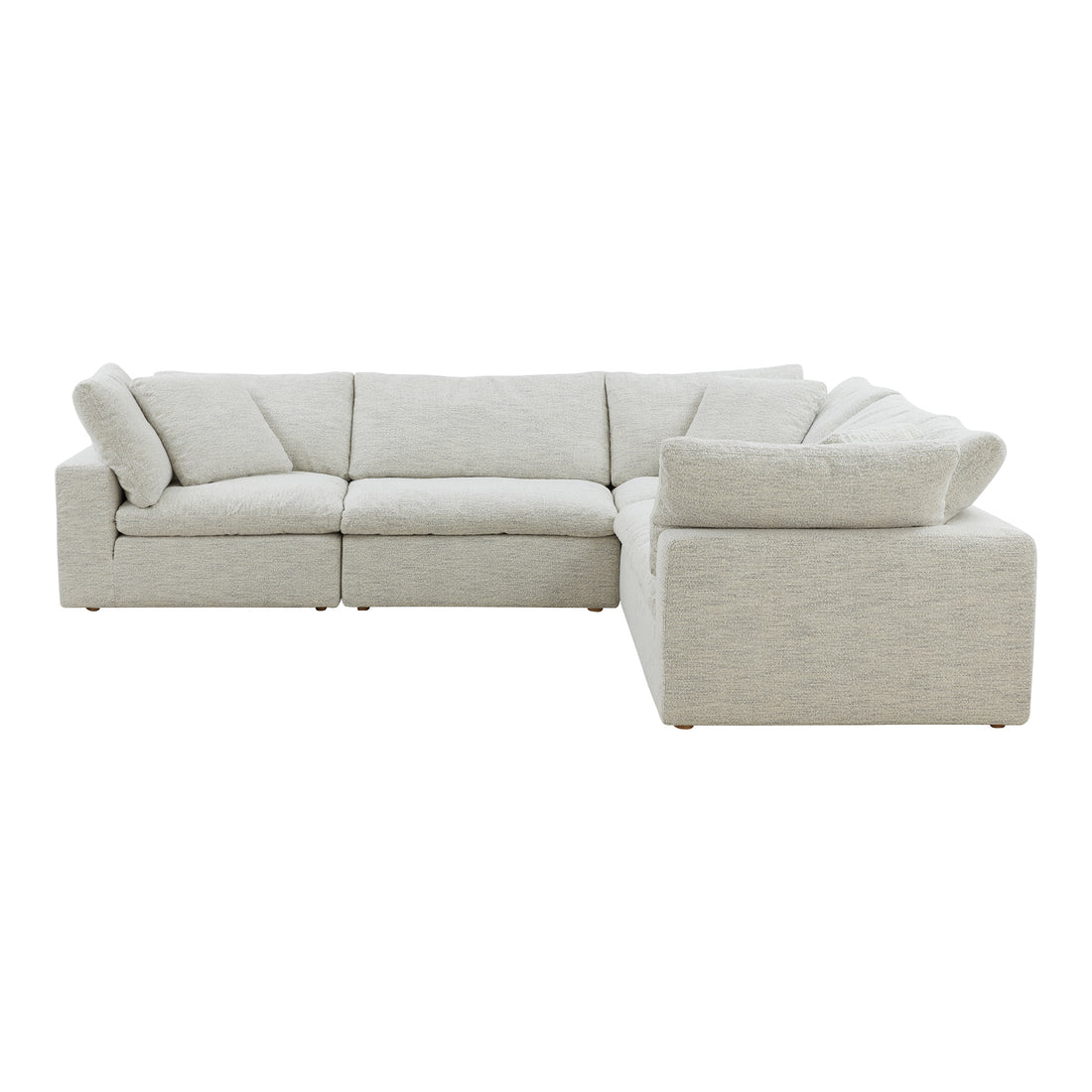 Clive Nook Modular Sectional Coastside Sand Modular Sectionals, Grey / Wood and Plywood Frame