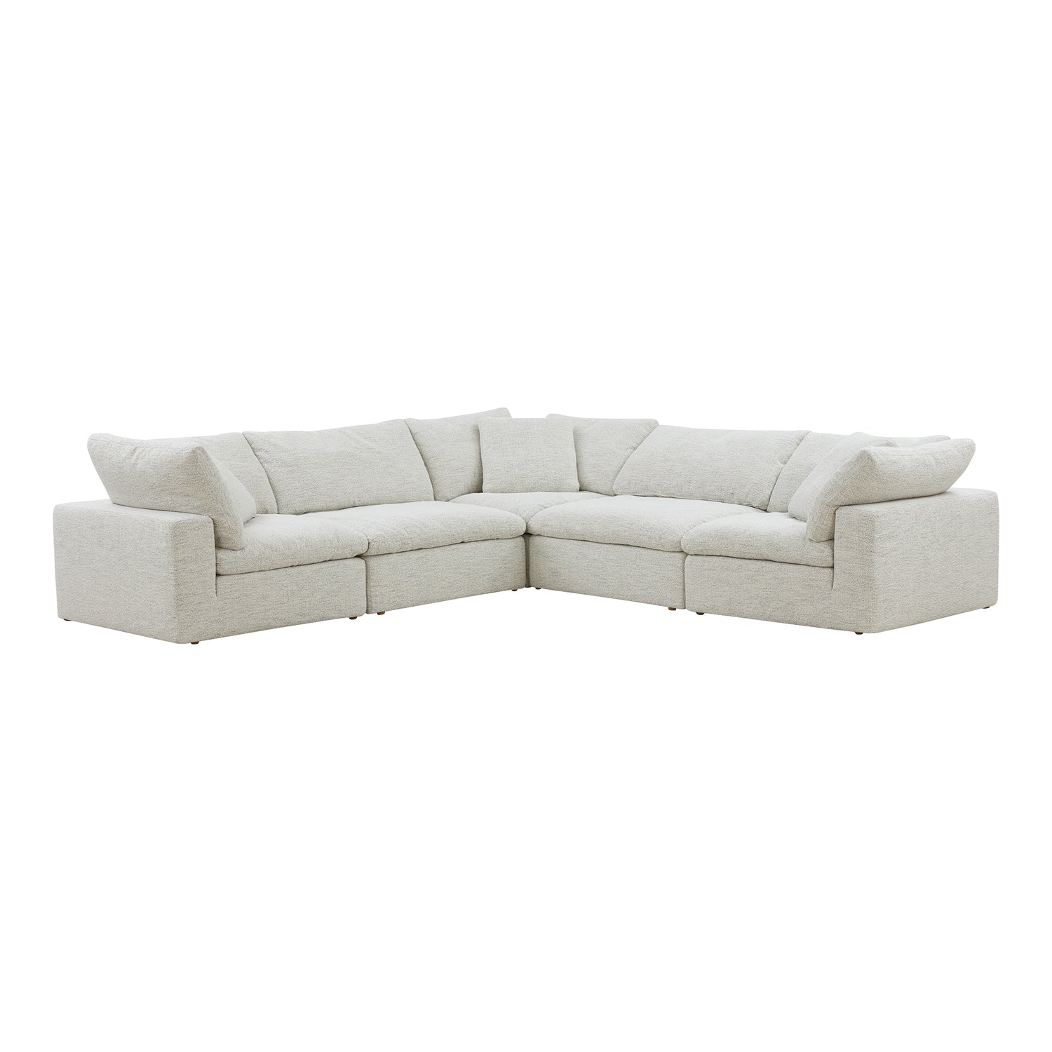 Clive Nook Modular Sectional Coastside Sand Modular Sectionals, Grey / Wood and Plywood Frame