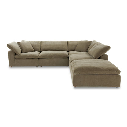 Clive Classic L-Shaped Modular Sectional Desert Sage Modular Sectionals, Green / Wood and Plywood Frame