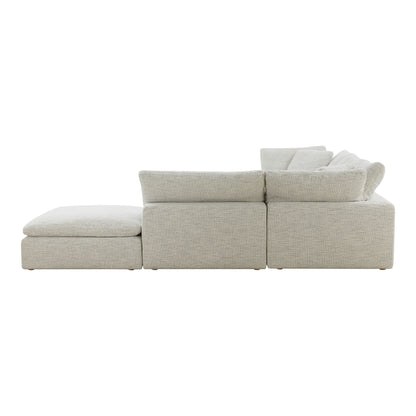 Clive Classic L-Shaped Modular Sectional Coastside Sand Modular Sectionals, Grey / Wood and Plywood Frame