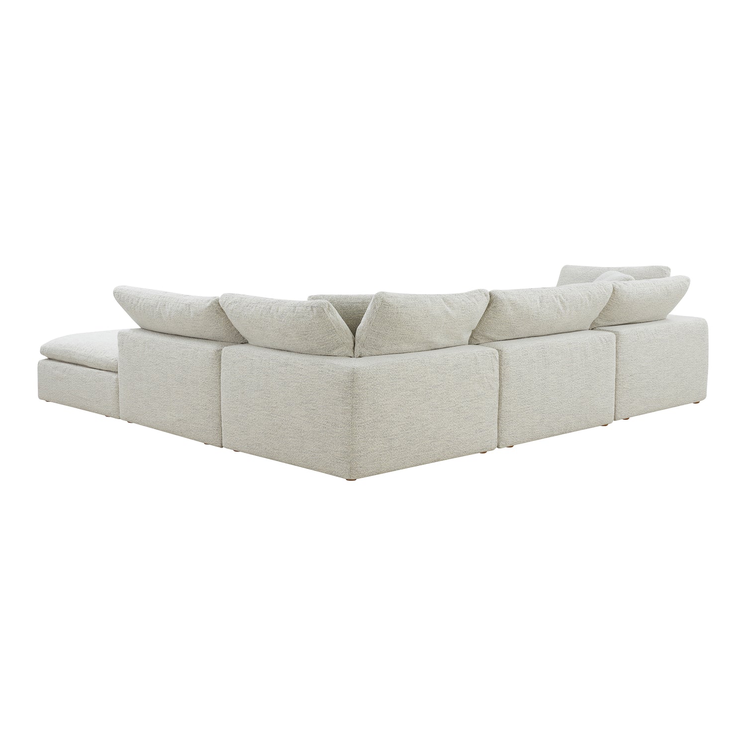 Clive Classic L-Shaped Modular Sectional Coastside Sand Modular Sectionals, Grey / Wood and Plywood Frame