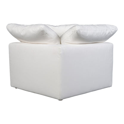 Tera Condo Chair Cream White Slipper Chairs, White / Wood and Plywood Frame