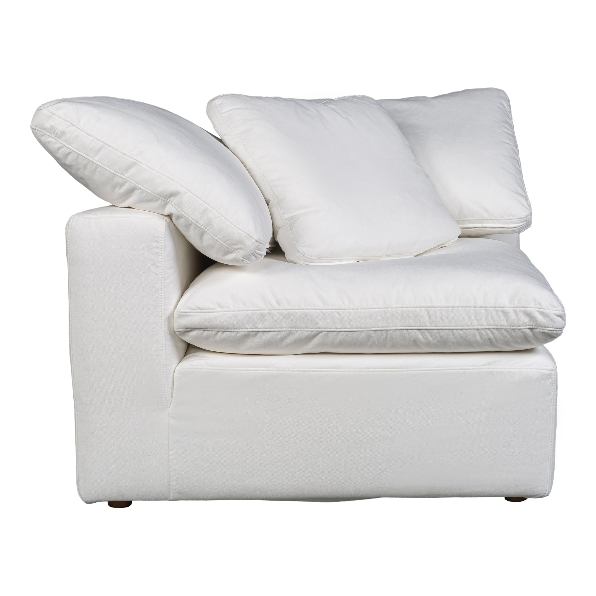 Tera Condo Chair Cream White Slipper Chairs, White / Wood and Plywood Frame