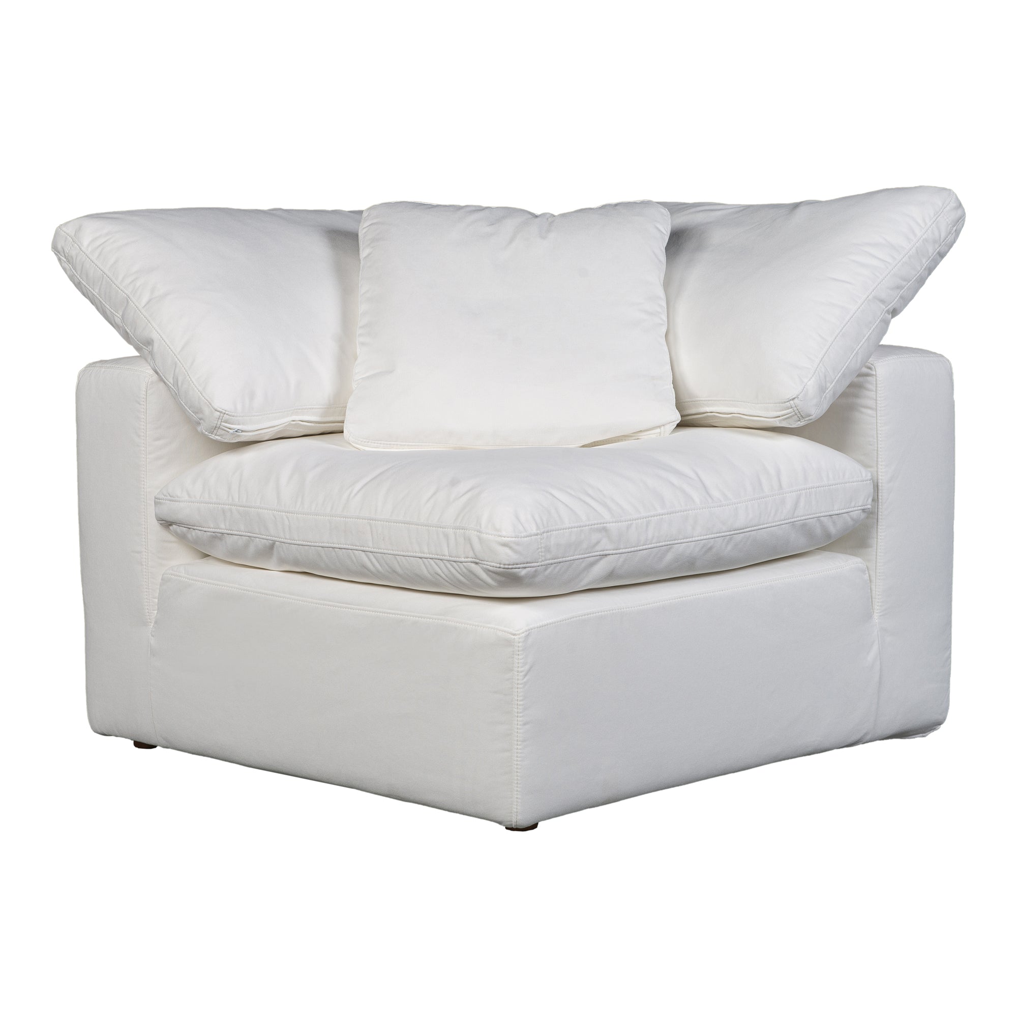 Tera Condo Chair Cream White Slipper Chairs, White / Wood and Plywood Frame