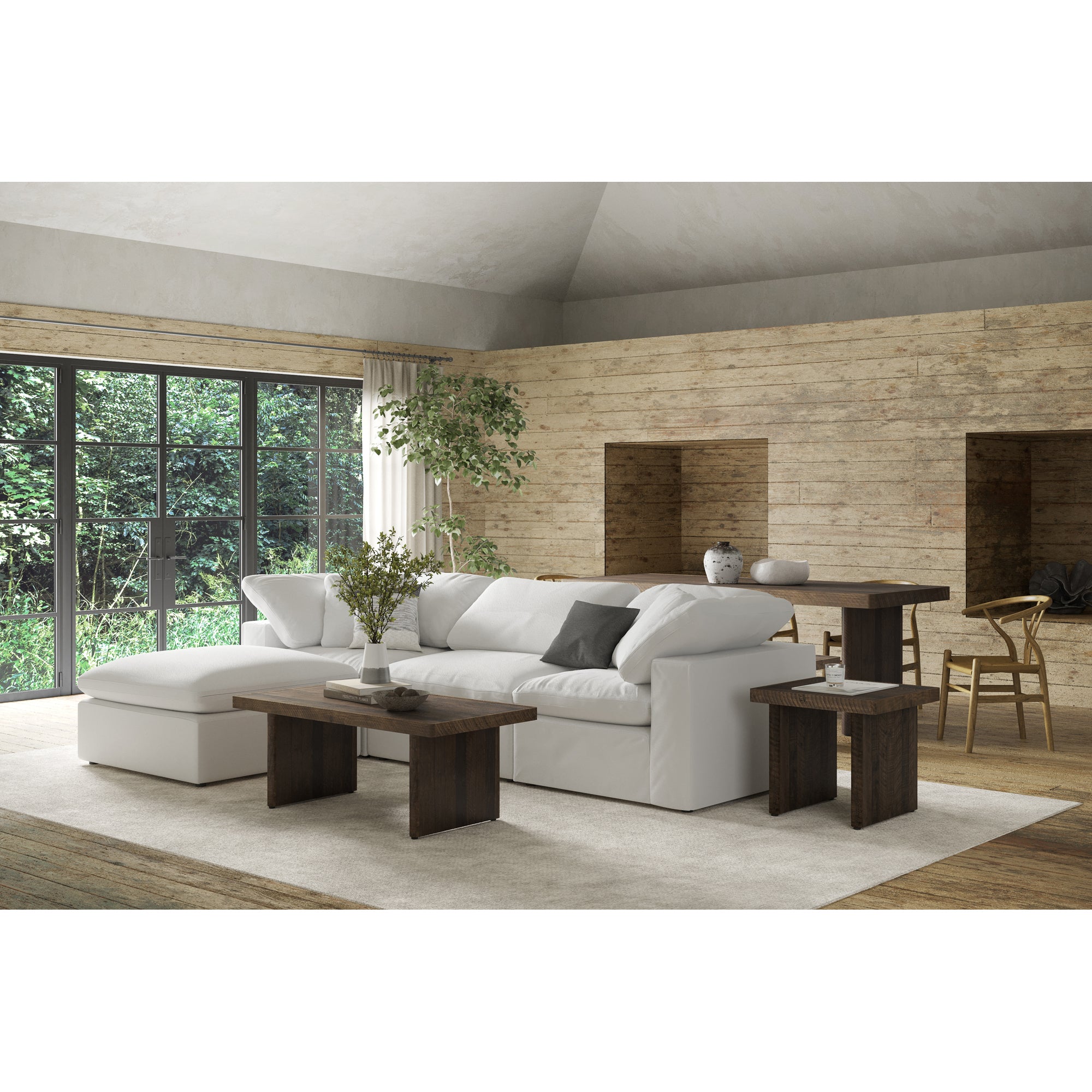 Clive Dream Modular Sectional Light Grey Modular Sectionals, Grey / Wood and Plywood Frame