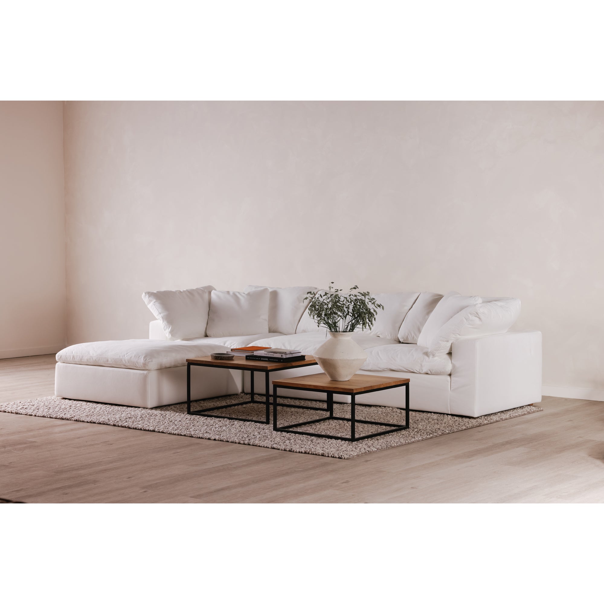 Clive Dream Modular Sectional Light Grey Modular Sectionals, Grey / Wood and Plywood Frame