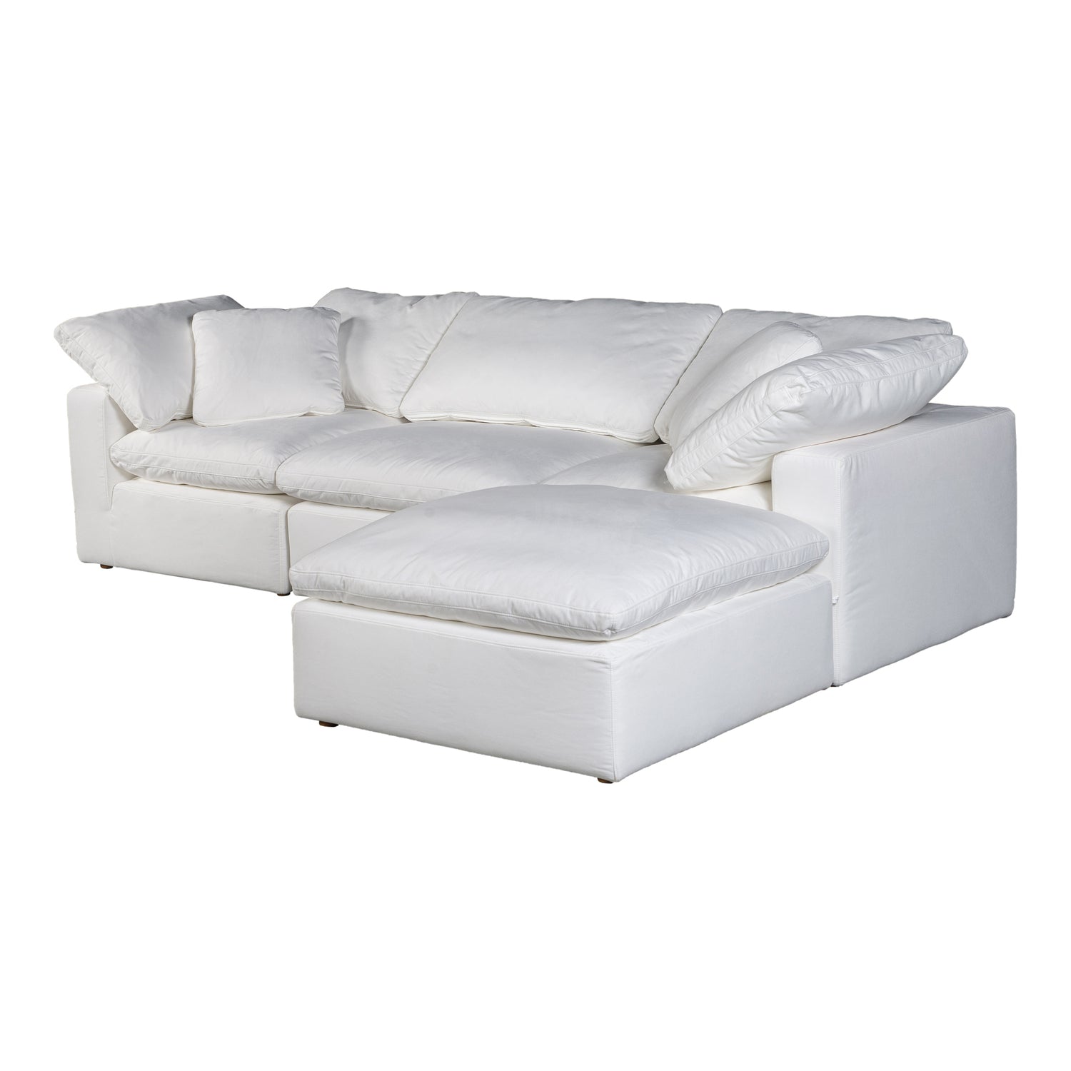 Tera Condo Corner Chair Cream White Corner Chairs, White / Wood and Plywood Frame