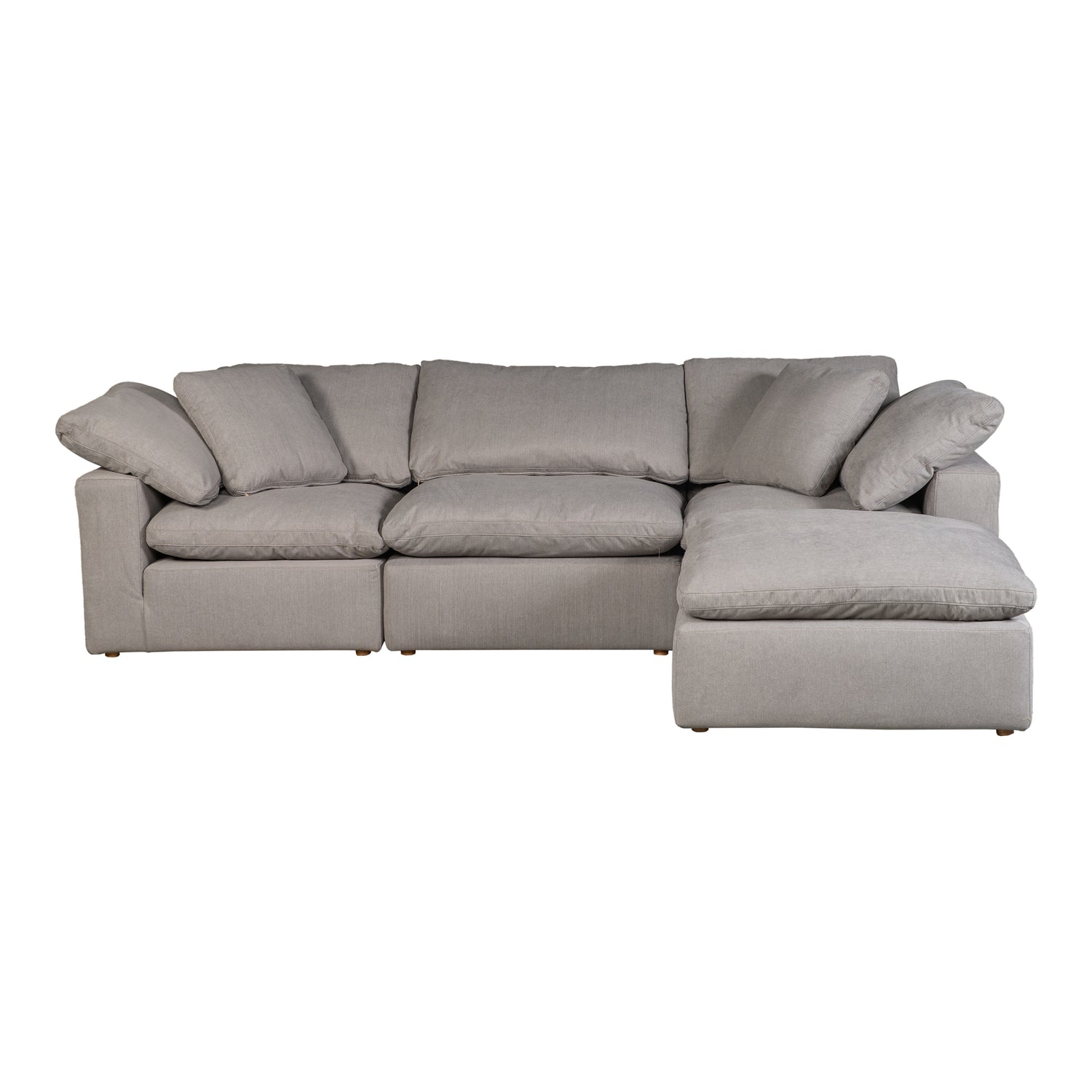 Tera Condo Lounge Modular Sectional Cream White Modular Sectionals, White / Wood and Plywood Frame