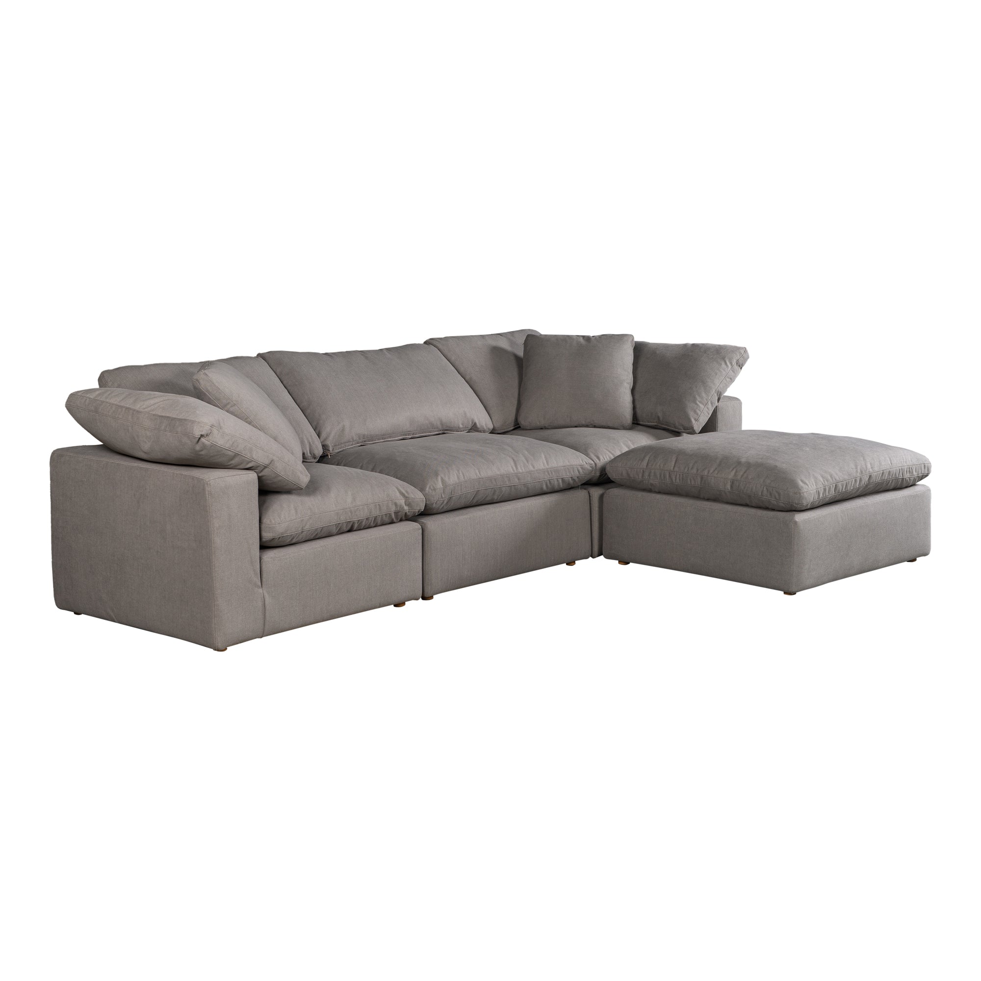 Tera Condo Lounge Modular Sectional Cream White Modular Sectionals, White / Wood and Plywood Frame