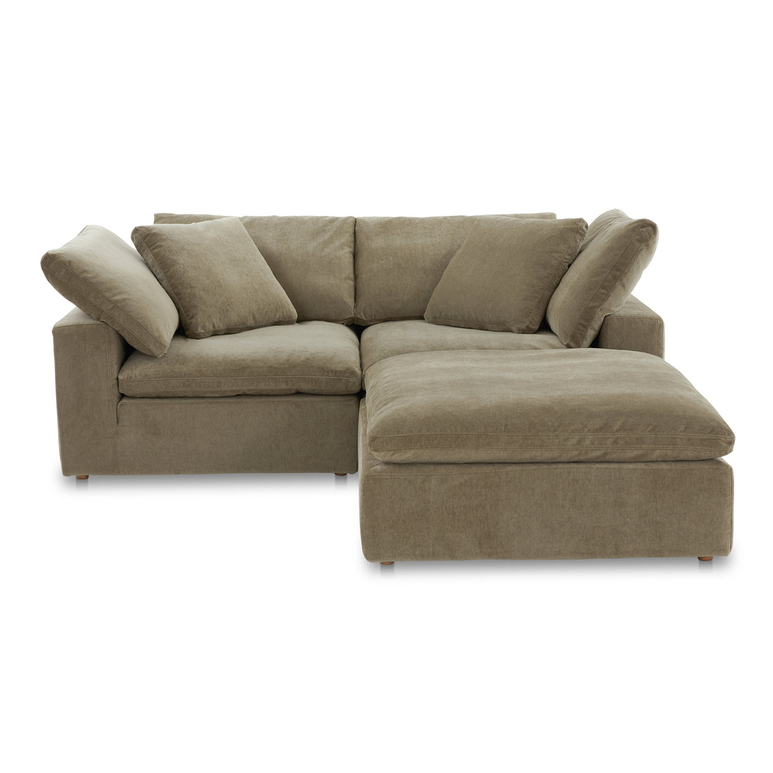 Tera Lounge Modular Sectional Desert Sage Modular Sectionals, Green / Wood and Plywood Frame