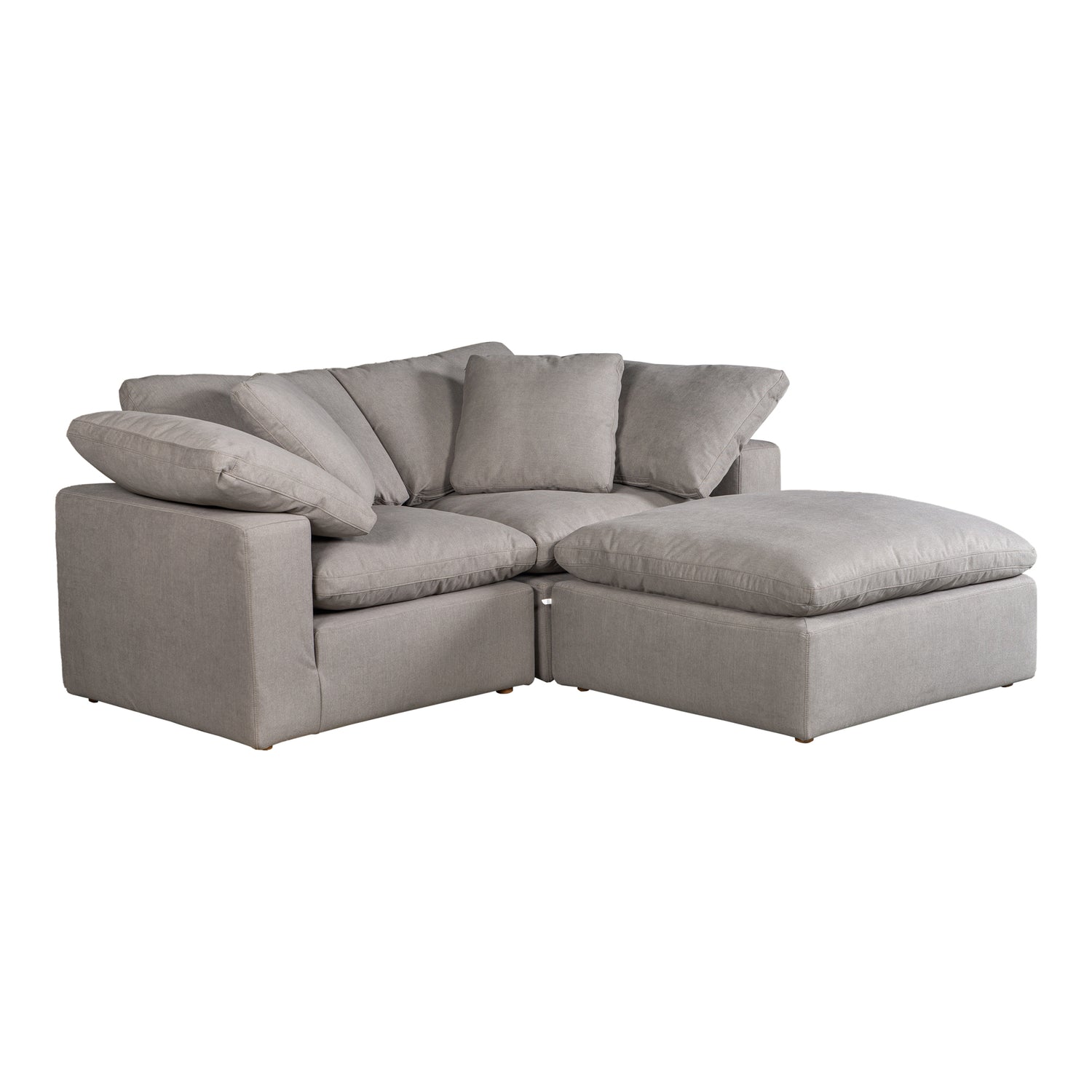 Tera Condo Nook Modular Sectional Cream White Modular Sectionals, White / Wood and Plywood Frame