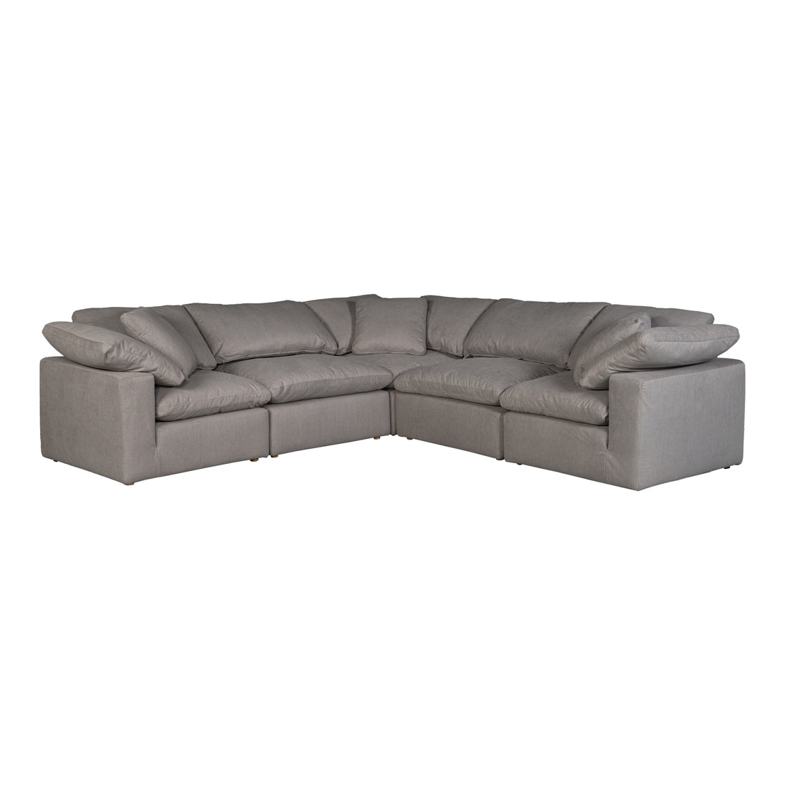 Tera Condo Lounge Modular Sectional Light Grey Modular Sectionals, Grey / Wood and Plywood Frame