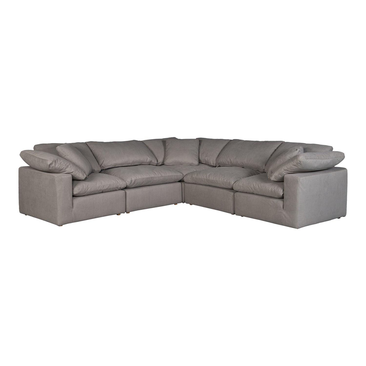 Tera Condo Lounge Modular Sectional Light Grey Modular Sectionals, Grey / Wood and Plywood Frame